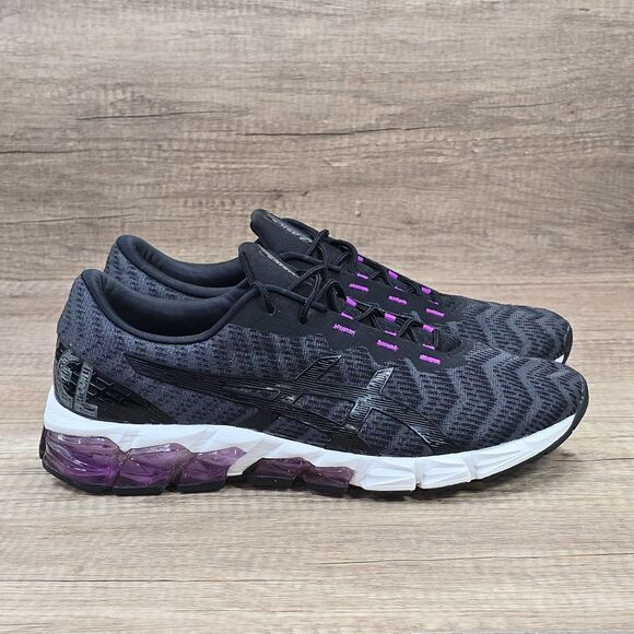 Asics Gel Quantum 180 5 Women's Size 11.5 Black Gray Purple Sneakers (1022A164) - Picture 1 of 10